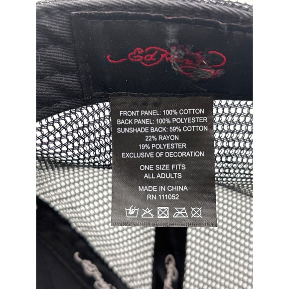 Ed Hardy Trucker Hat Embroidered Japan Dragon Black/Orange - Picture 10 of 12